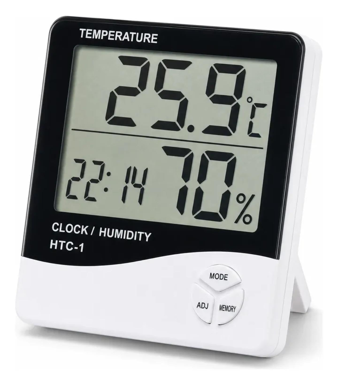 clock/humidity htc-1 Termômetro Higrômetro Digital | Temperatura Interna e Externa, Mede