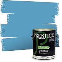 Vista 116 de Prestige Paints. - Base y pintura para exteriores en un solo galón, 1 galón. plano, comparable con Sherwin Williams Topsail.
