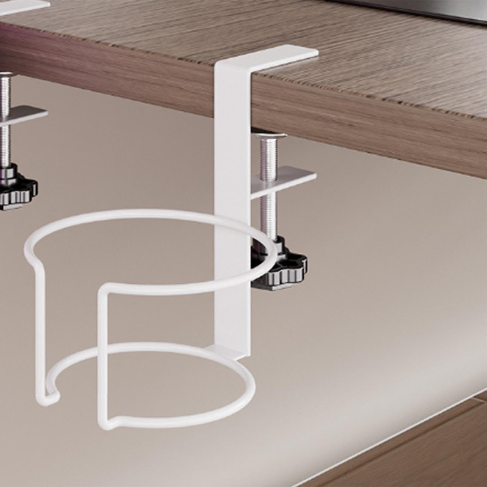 Tisch Getränkehalter Organizer Zum Platzsparen auf Dem Gaming Schreibtisch, Weiß