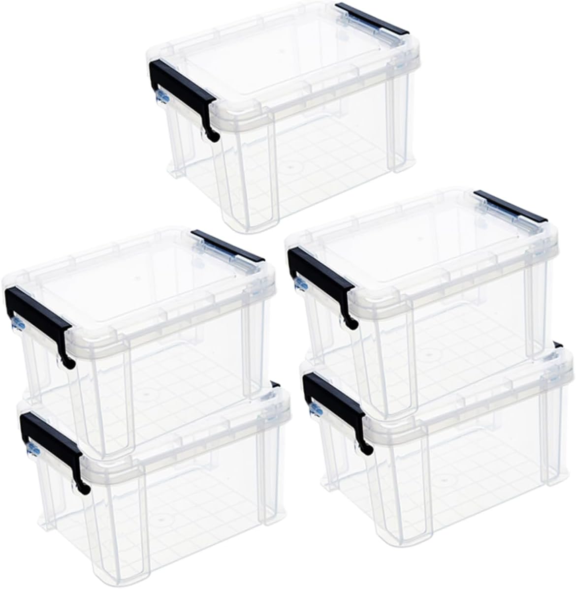 Ciieeo 5pcs Stackable Toy Storage Box Organizer Bins Mini Storage Containers for Dorm