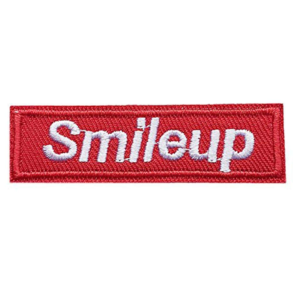 Amazon.co.jp: ロゴ ワッペン 刺繍 アイロン接着 縦1.7cm×横6cm smile