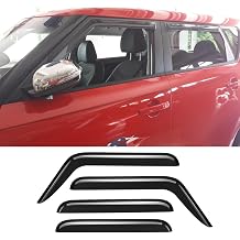 94367 Sunproof Waterproof Side Window Wind Deflector, 4pcs Protective Replacements Rain Guards Set, Window Visor fit for 2014-2019 Kia Soul