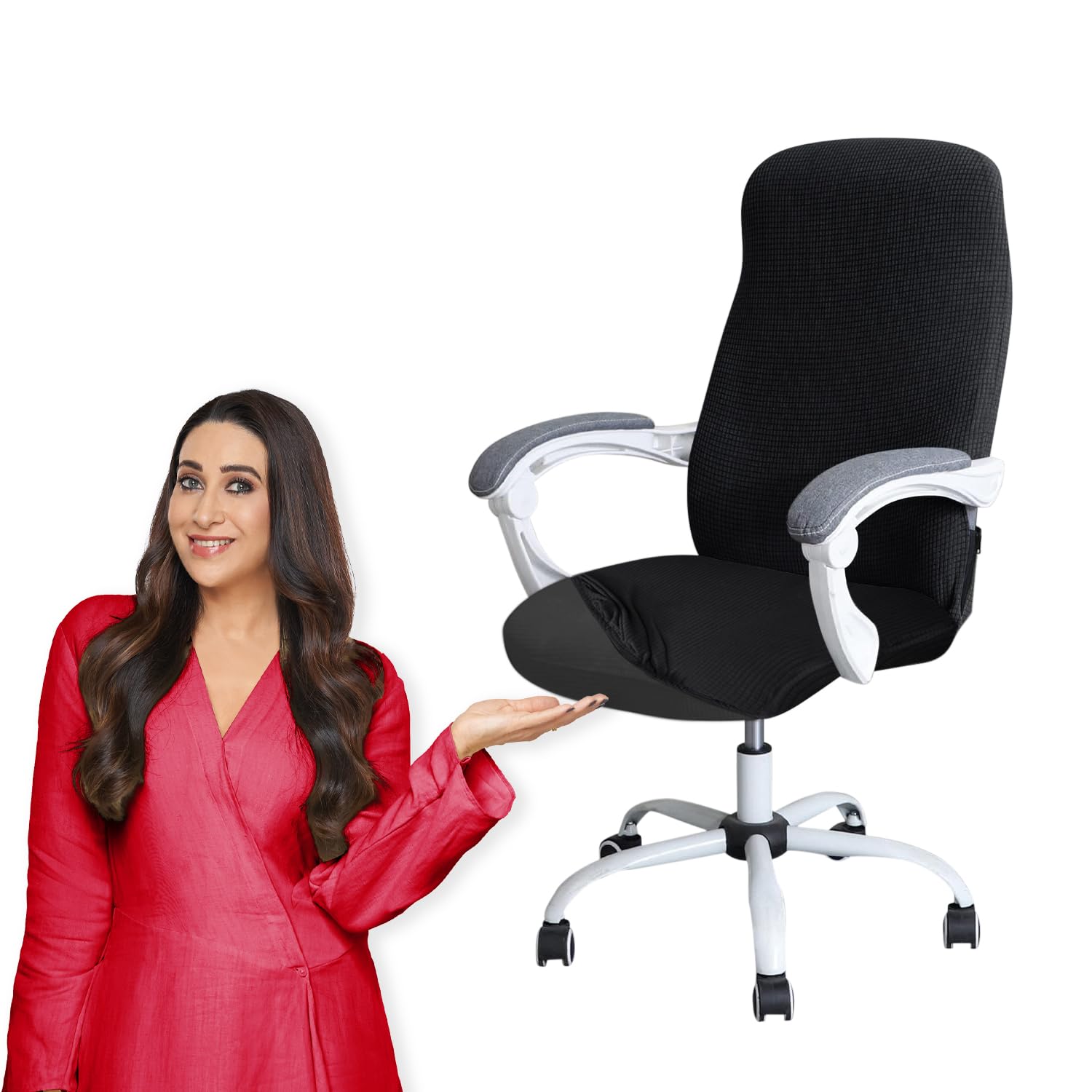 Pink Office Chair Armrest Cover - Waterproof & Washable -12