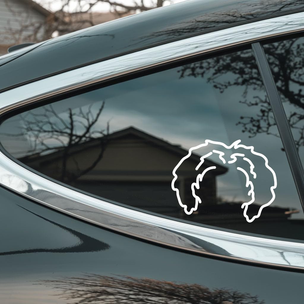 Golden Doodle Car Decal - Dog Breed Outline Decal for Car Laptop Water Bottle and More - Minimalist Silhouette Sticker for Pet Lovers Trainers and Animal Enthusiasts - Durable and Versatile Design - Image 3