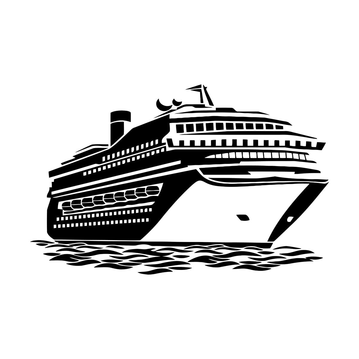 Ship Wall Decal Titanic Cruise Liner Wave Sea Marine Beach l Wall Sticker Vinyl Sticker Home Room Decoration Mural Small - 27x42cm โ image 1