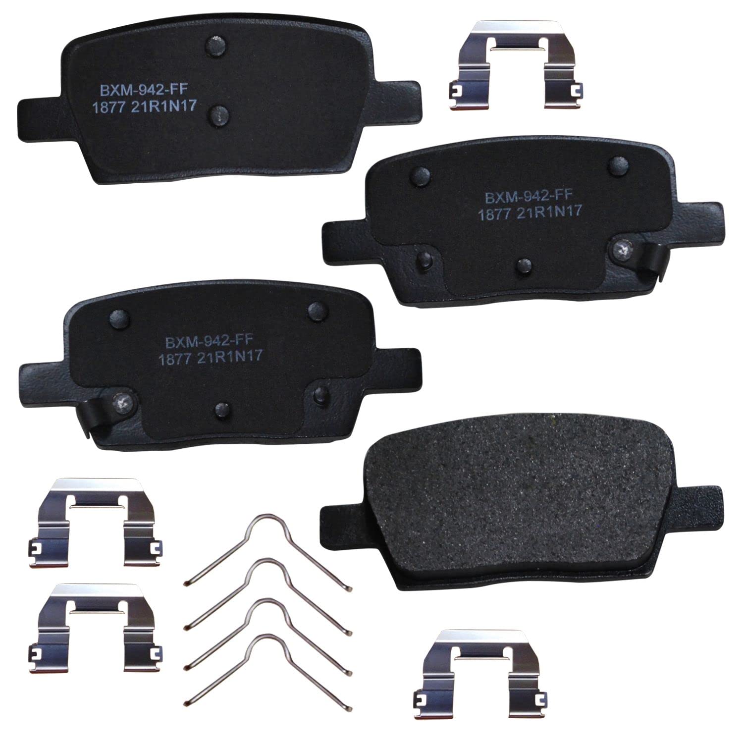 Bendix Premium SBM1877 Semi-Metallic Rear Brake Pads for Select Models Buick Enclave, Cadillac CT6, XT5, XT6, Chevrolet Blazer, Camaro, Traverse, GMC Acadia