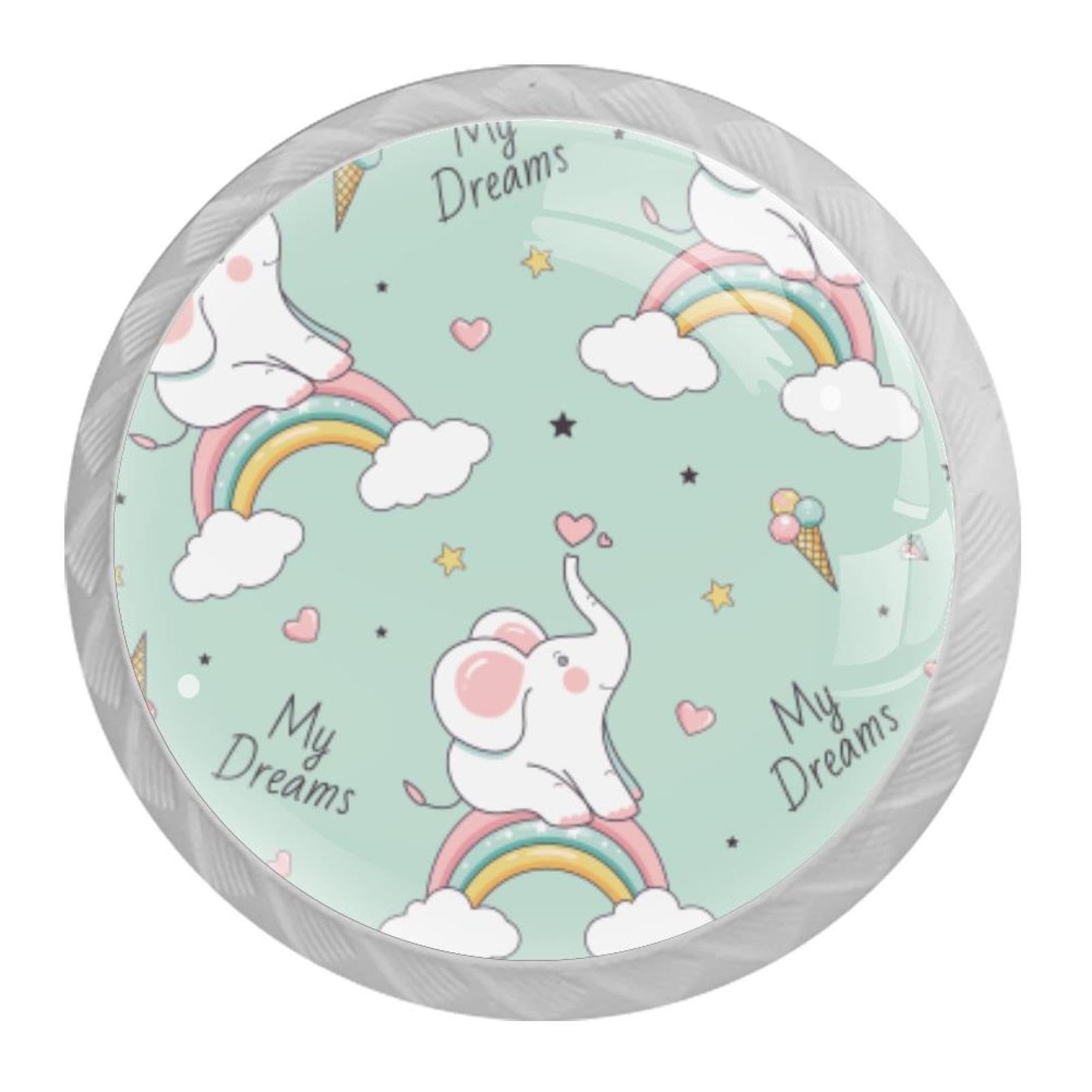 Tqmspg Multi Cute Elephants And Rainbows