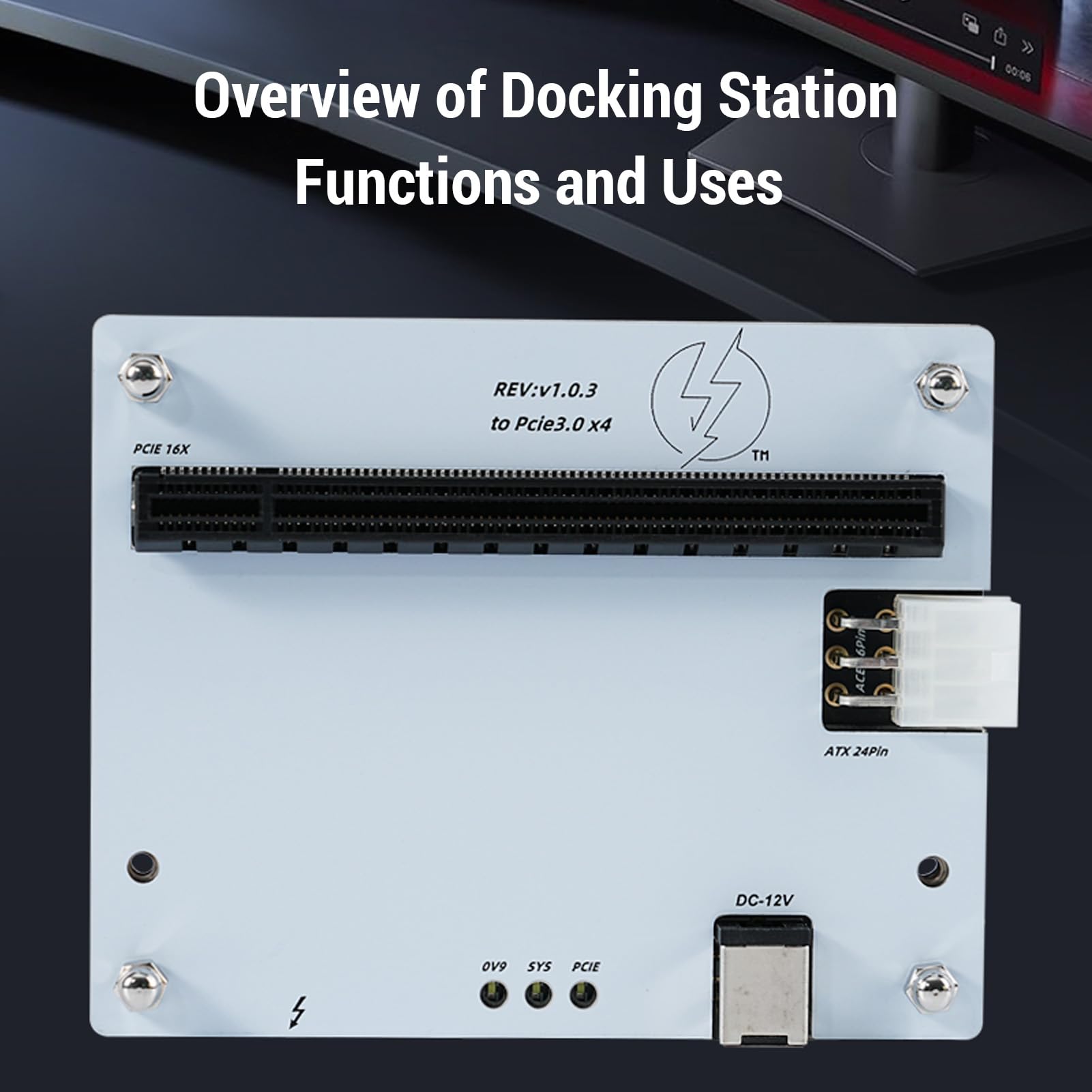 Generic Docking Station per Scheda Grafica Dock USB 4.0 Versatile per Potenziare le Prestazioni Grafiche, Ampia compatibilità dei Componenti per gli Appassionati di Giochi per PC