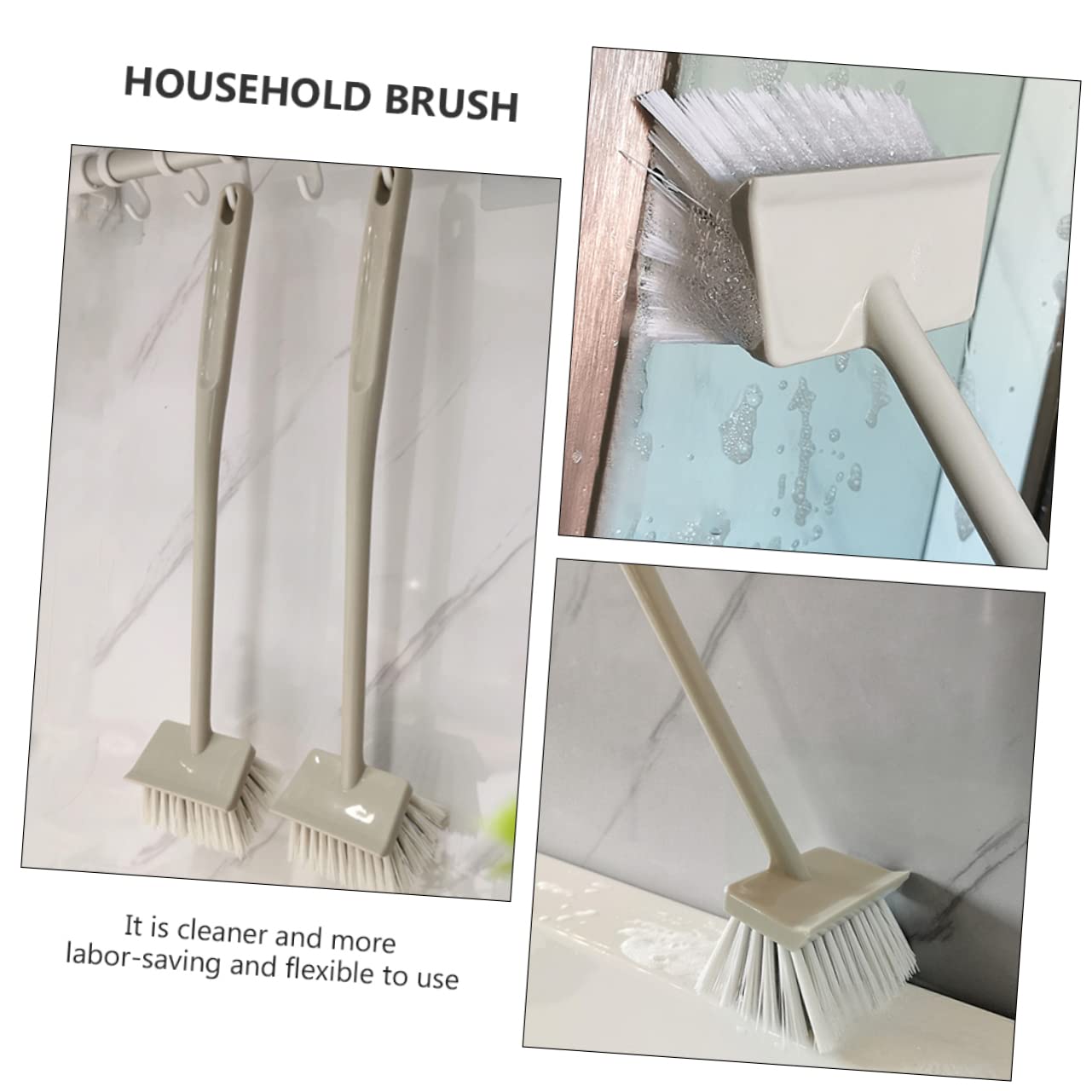 Cepillo de limpieza de azulejos de bañera y piscina, cepillo de lechada y cepillo de baño, herramienta eficaz de limpieza de suelos para eliminar manchas y suciedad, estropajo resistente para uso