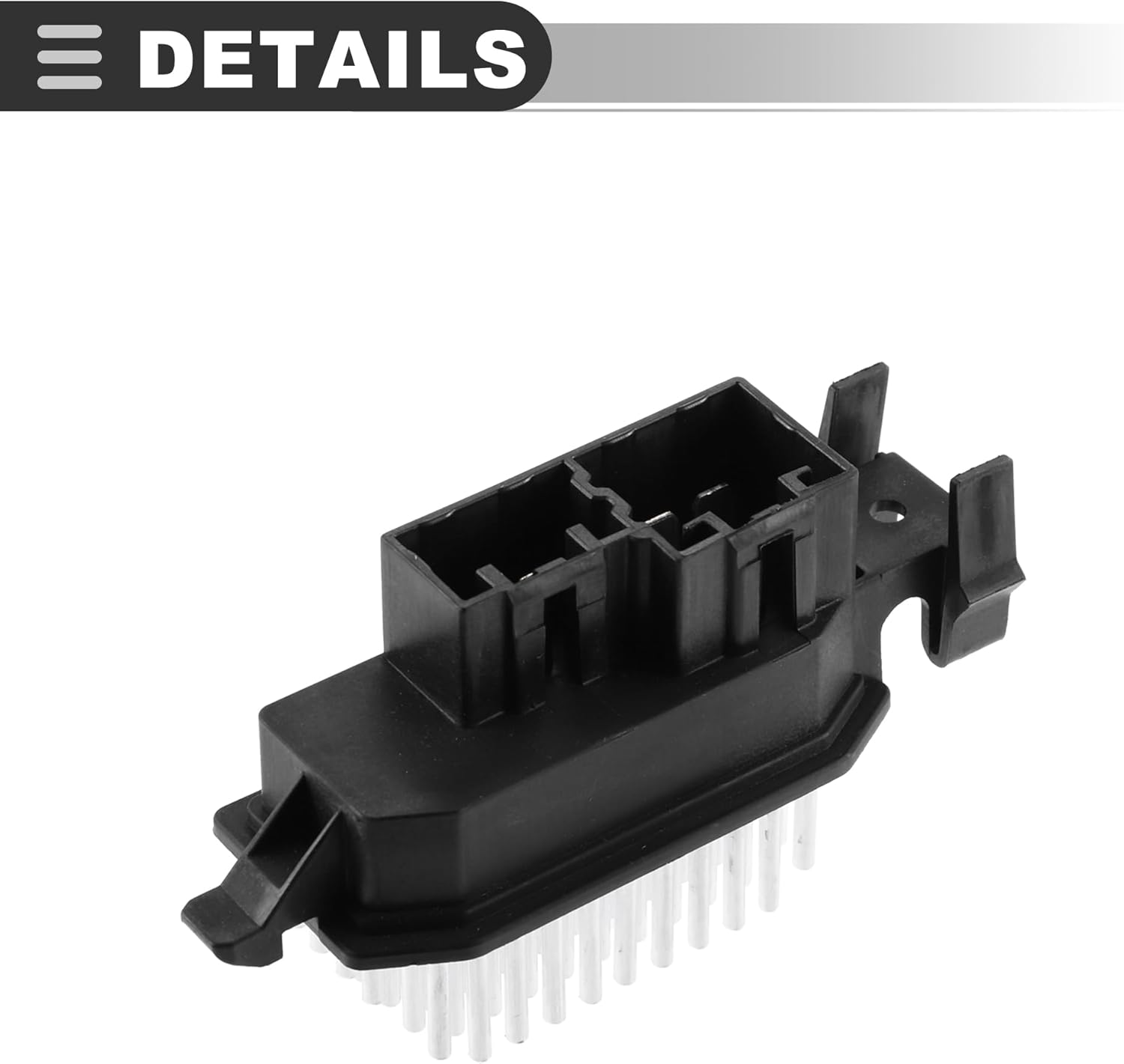 Motoforti HVAC Blower Motor Resistor, AC Blower Control, for Dodge Dart Aero 2013, Plastic, Black