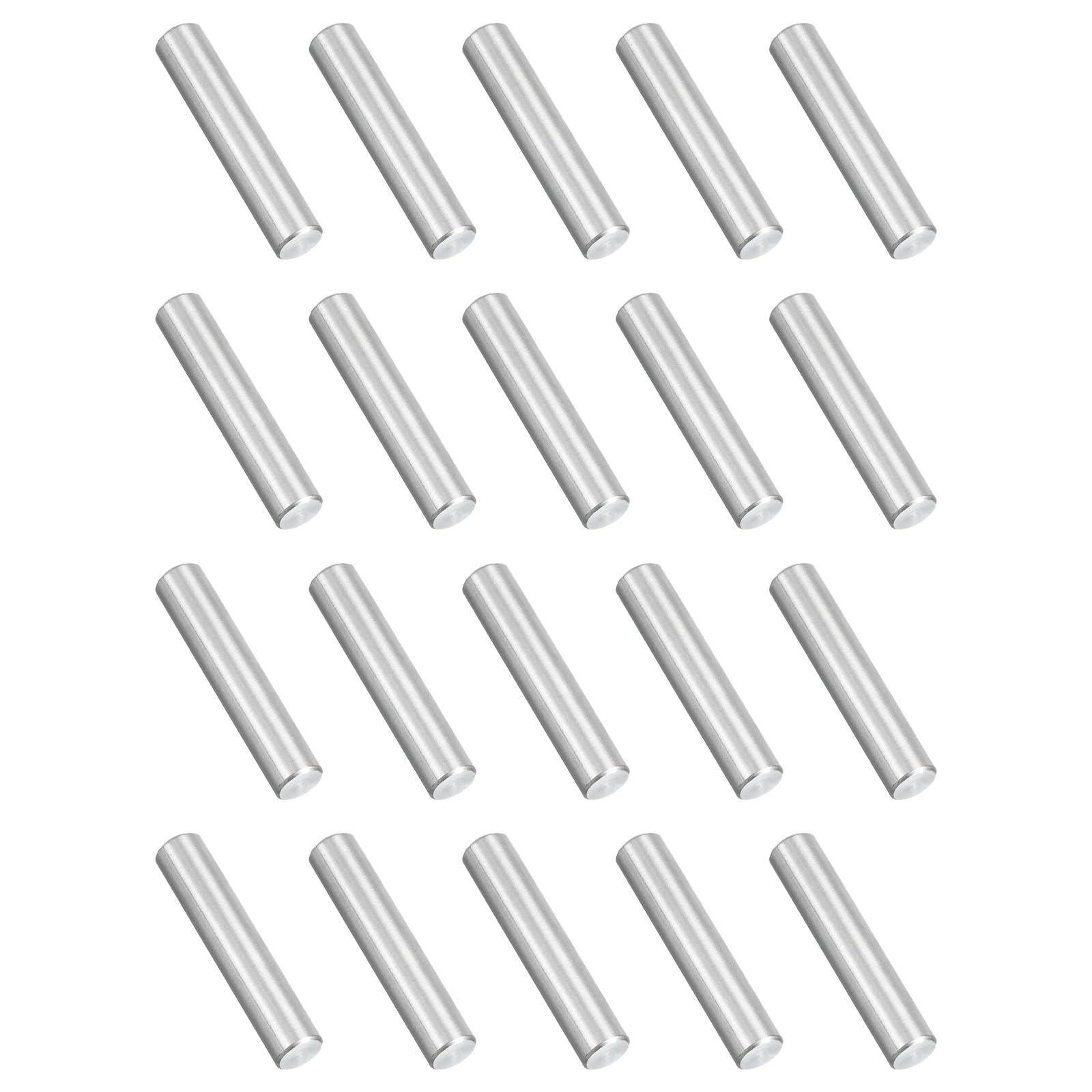 PATIKIL 20 Pcs Marine Grade 316 Stainless Steel Dowel Pins, 5mm x 30mm Round Metal Rods Linear Rail Rod Shaft Solid Bar Stock for Pegs Support Shelves DIY Craft Gear