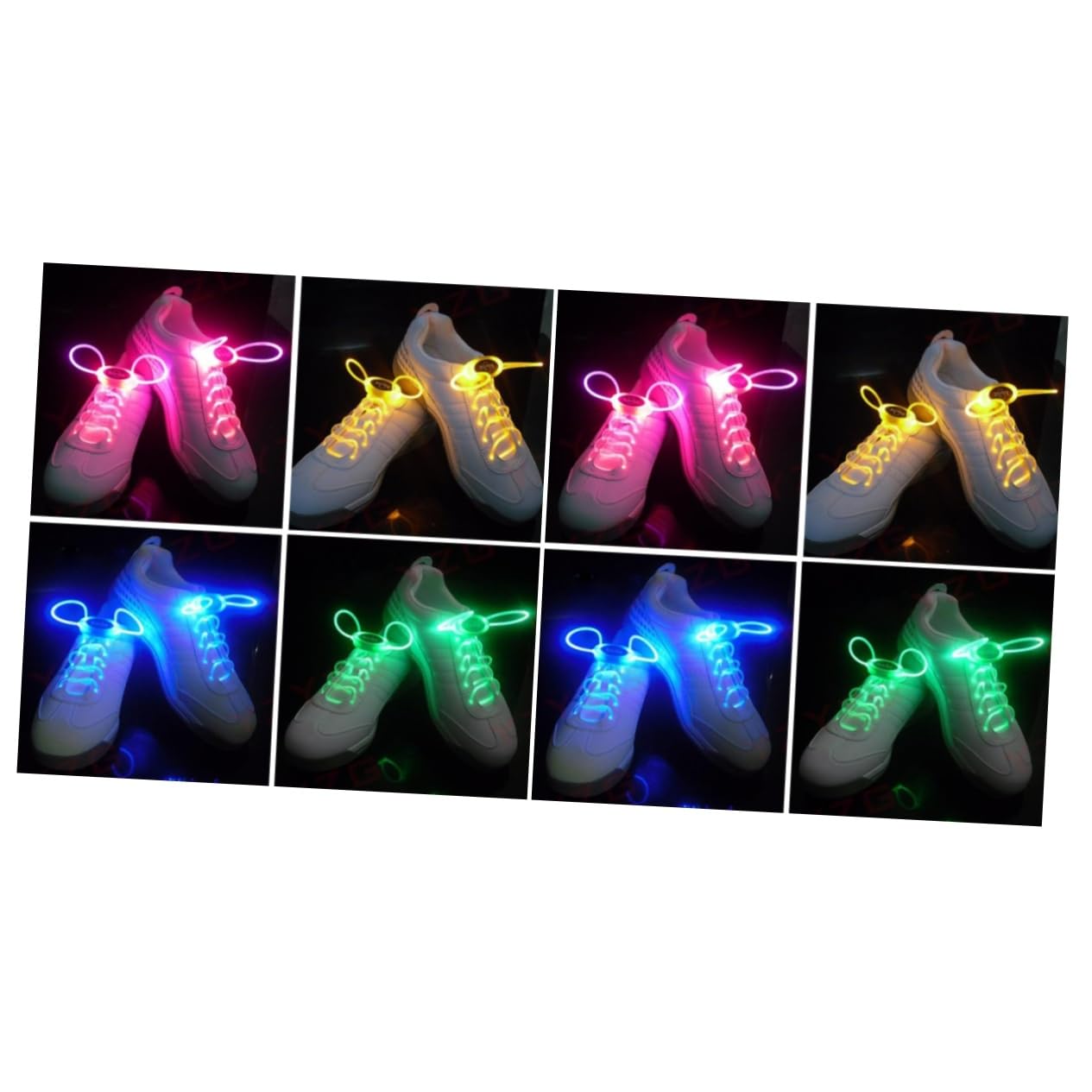 FOMIYES 2piezas Cordones Led Intermitentes Brillantes Impermeables y Decorativos Para Fiesta y Deporte