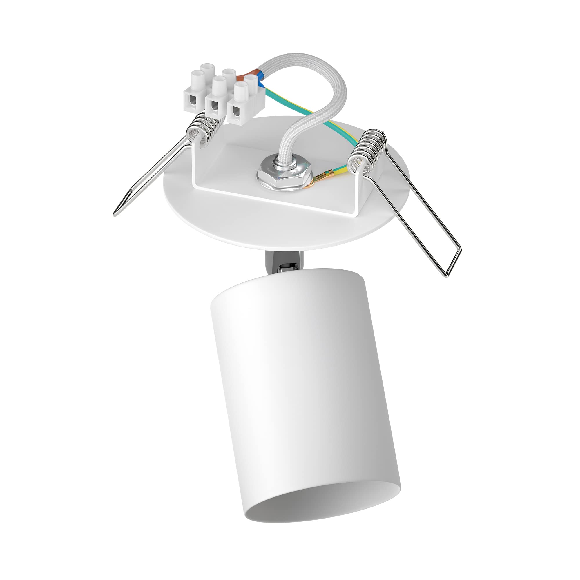 ledscom.de 6x plafón empotrable WAIKA, orientable, blanco mate, redondo, 80mm Ø, 1x GU10 máx. 15W