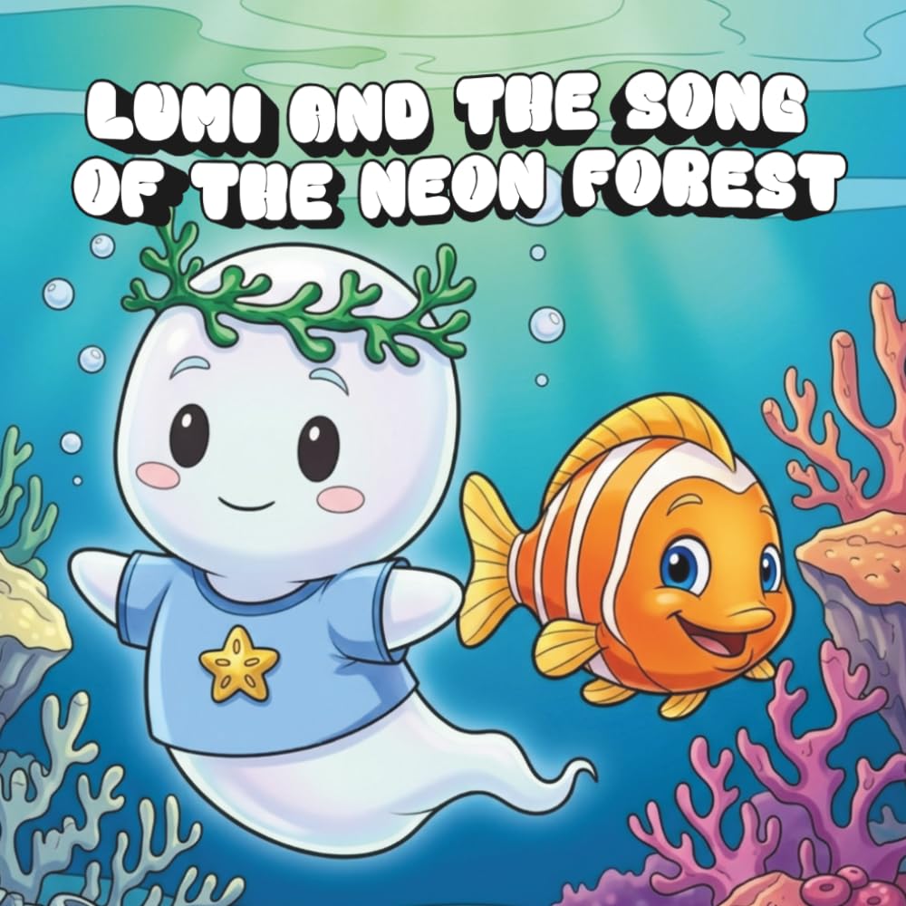 Lumi and the Song of the Neon Forest: Coloring Book for Adults and Teens with Cute Creepy Characters Enjoying Summer Days, Simple and Easy Designs for Relaxation (Spooky - Cute - Easy Coloring)