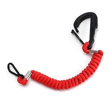 15920Q54, Braided Rope 54in Red Kill Switch Safety Lanyard for Safety