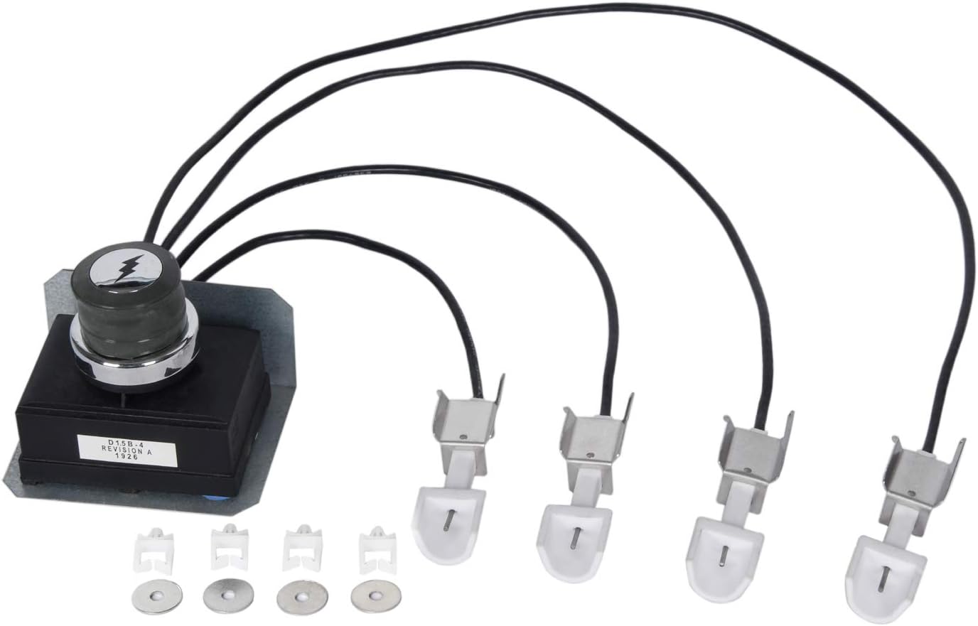 GasSaf Igniter Kit Replacement for Weber 7629 Genesis E310 E320 E330 EP310 EP320 S310 S330 Series Grills (2011- Newer) (Front Mounted Control Panel) (4 Outlet)