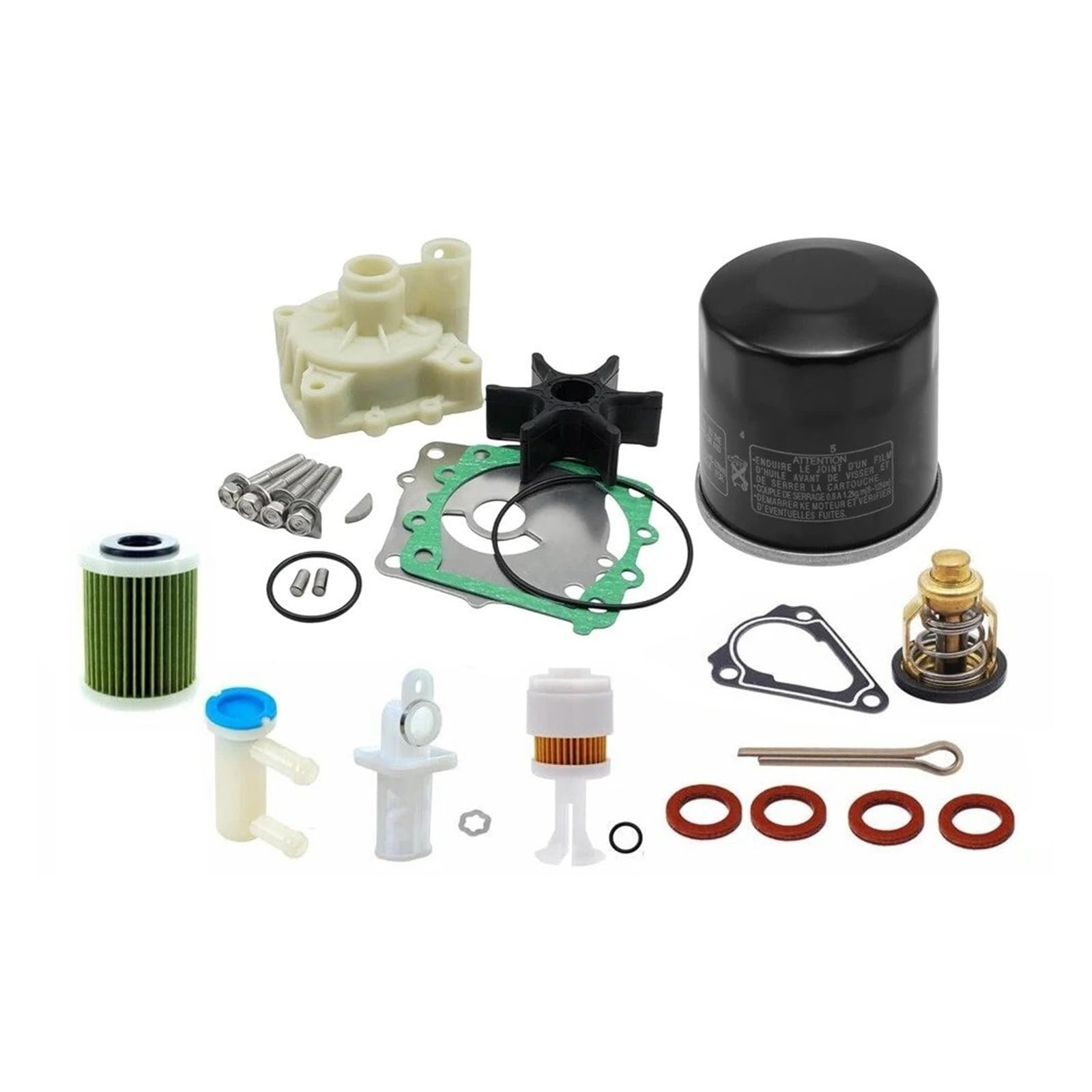Kühlwasserpumpe Für F 150 ABDFW/Thermostat-Öl-Kraftstofffilter-Außenbord-Wartungsset Kühlmittelpumpe