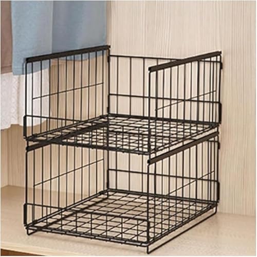 AZIEBAY オープンシェルフ・ラック、多機能オープンラック スライド引き出し式 大容量 スタッキング可能 スペース節約 炭素鋼製 多目的 デザインシンプル 利便性 衣類・雑貨・日用品等整理 ワードローブ・キッチン・バスルーム等場所対応、収納の効率化と空