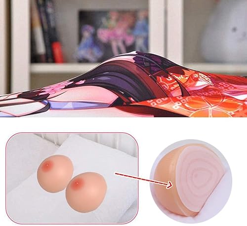 Miniatura 2 de Almohadas para el Cuerpo con Fundas de Anime Dakimakura 170×50 cm Funda de Almohada de Abrazo Relleno de Silicona para Prótesis de Senos, Suave,