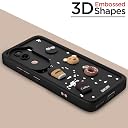 Pikkme Back Cover for iQoo Z9s 5G / Vivo V40e 5G 5G | 3D Bear Silicone Cute & Fun Coffee Cartoon | Full Body Protection Bumper Case (Black) gallery image