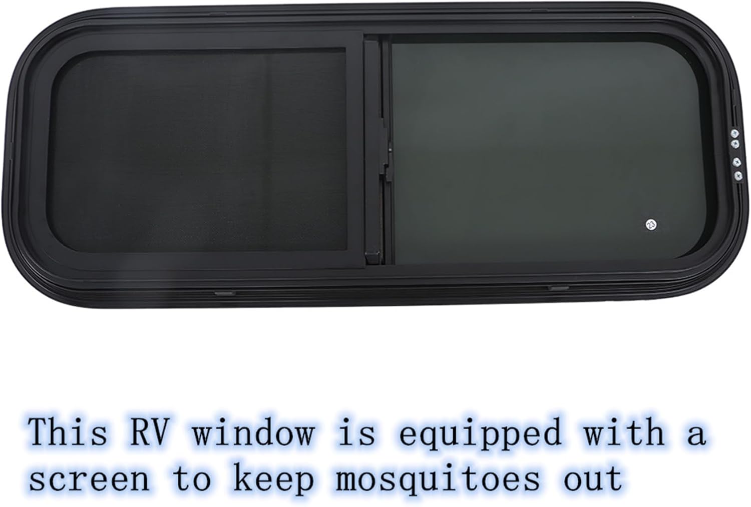 GXYWADY Universal 36 Inch x 15 Inch RV Horizontal Slide Window Mounting Opening Size 900 x 350MM Black