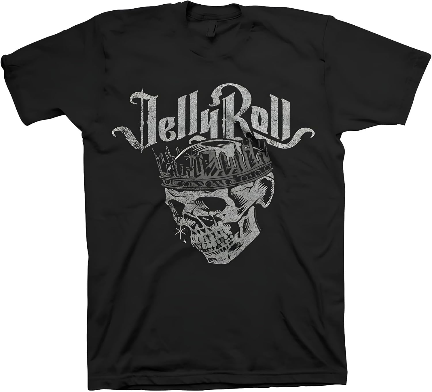 Jelly Roll Men's City Skull T-Shirt Black | Officially Licensed Merchandise