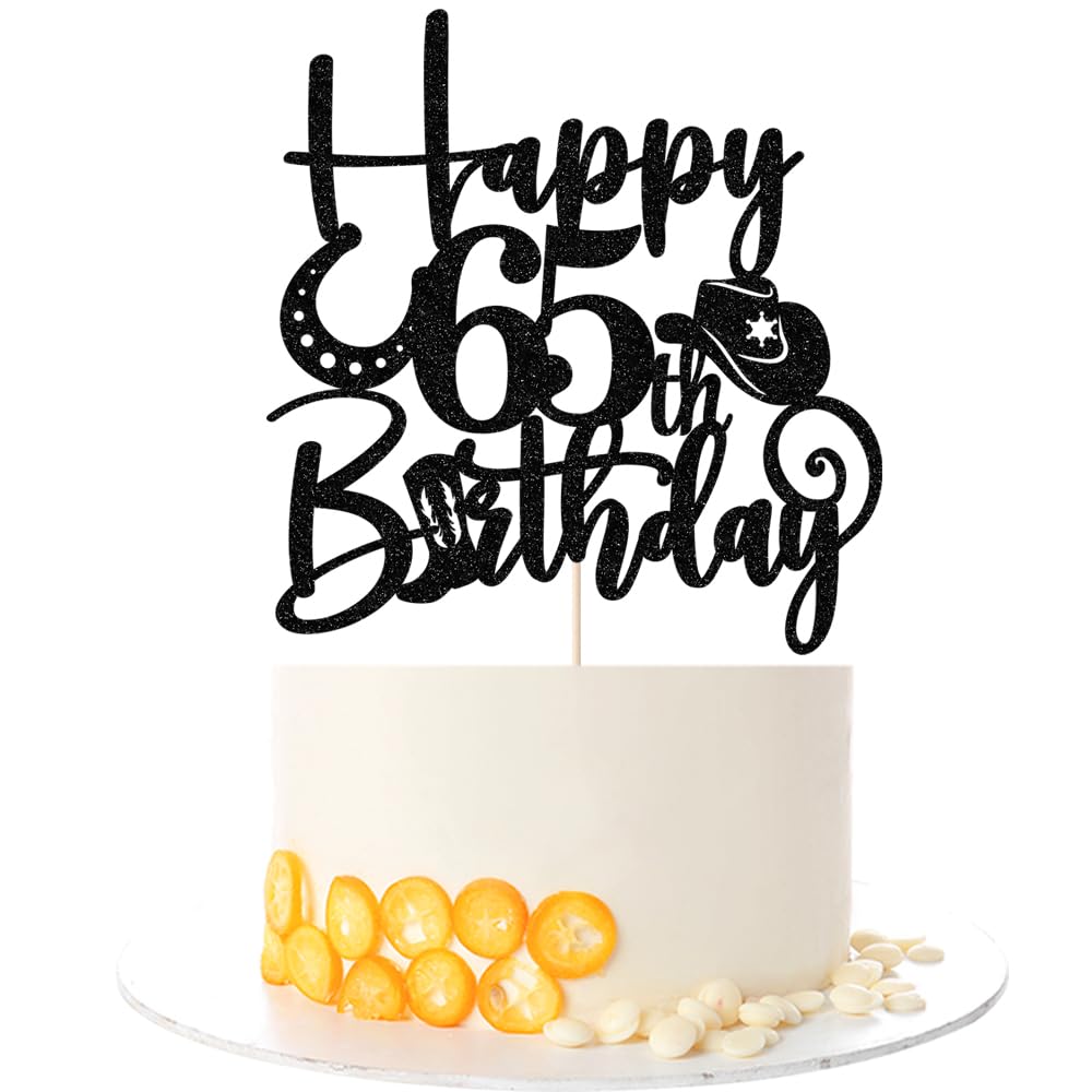 Kaoenla Cowboy Cake Topper-cowboy theme Happy 17th Birthday Decor,17th Birthday/Anniversary Party Decorations (65th) — image 1