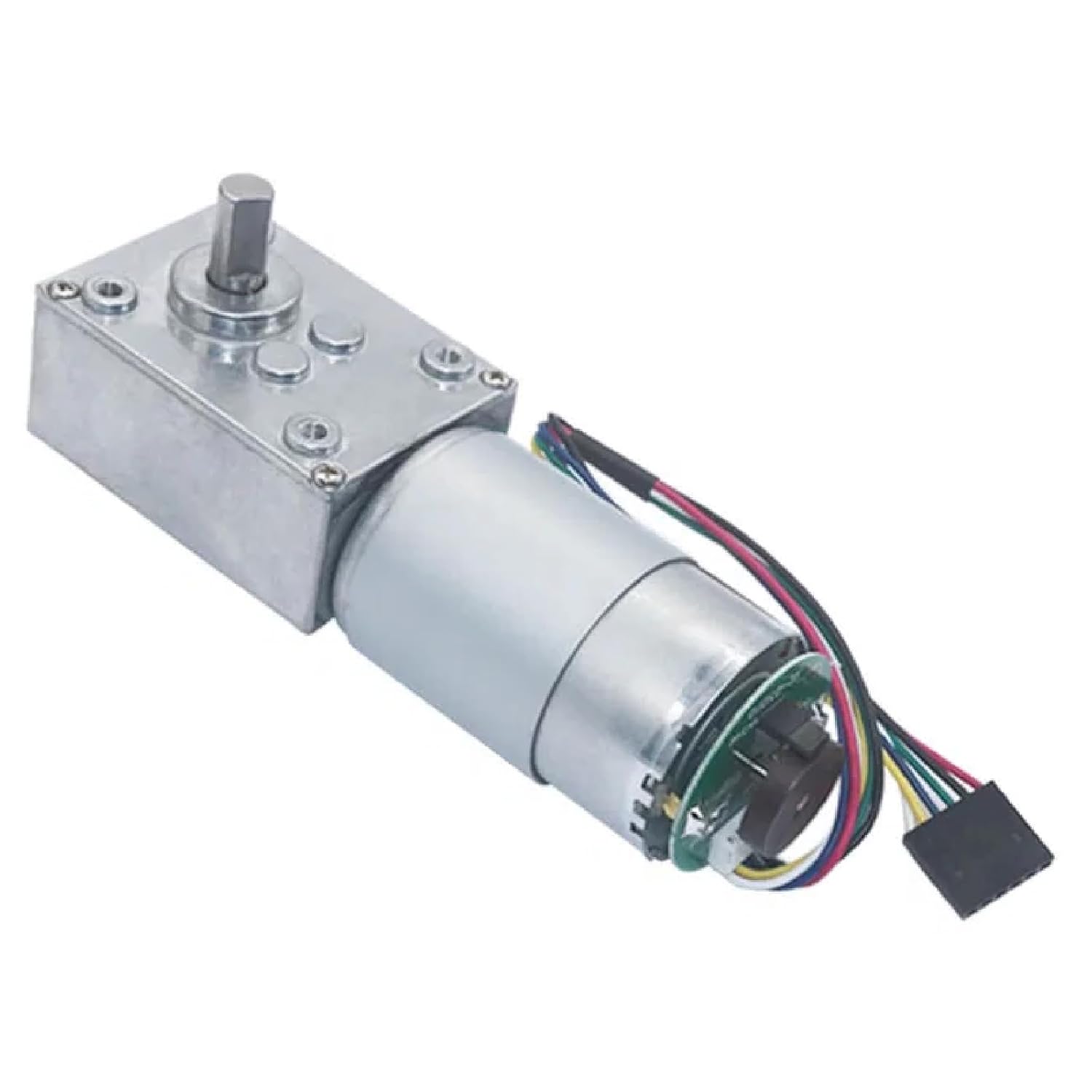 5840-555 DC Turbine Worm Gear Motor with Hall Encoder, Self-Locking High Torque Metal Gear, Speed Measurement Feedback (80rpm 24V)