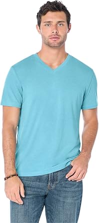 Lucky Brand Mens Venice Burnout V Neck Tee