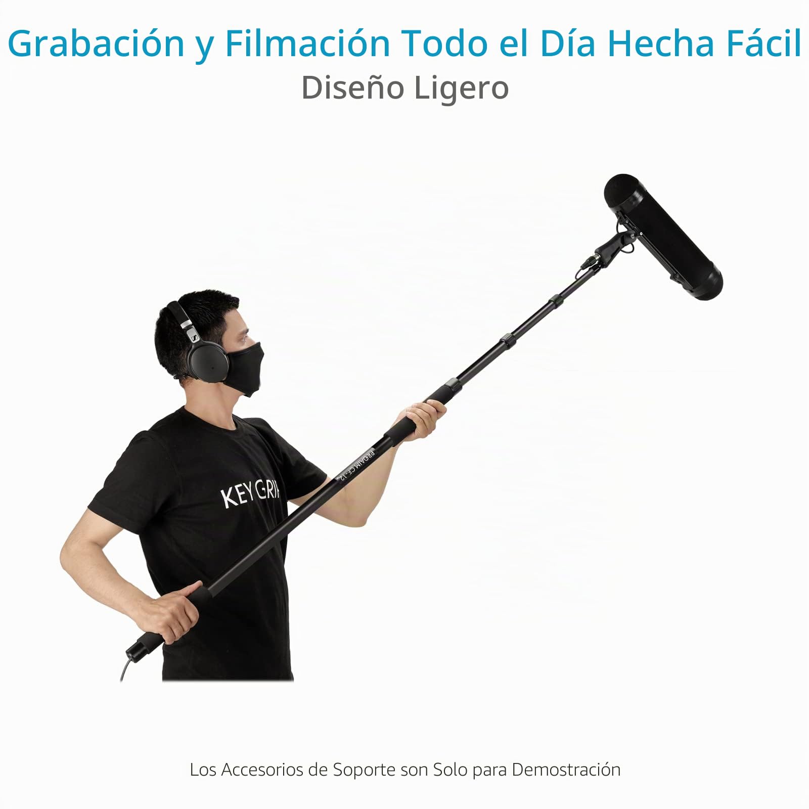 Proaim BMP40 R Biombo Blimp para micrófono de grabación Pro | Blimp de 40 cm con soporte antivibración, Windjammer y mango para reducir el ruido del viento
