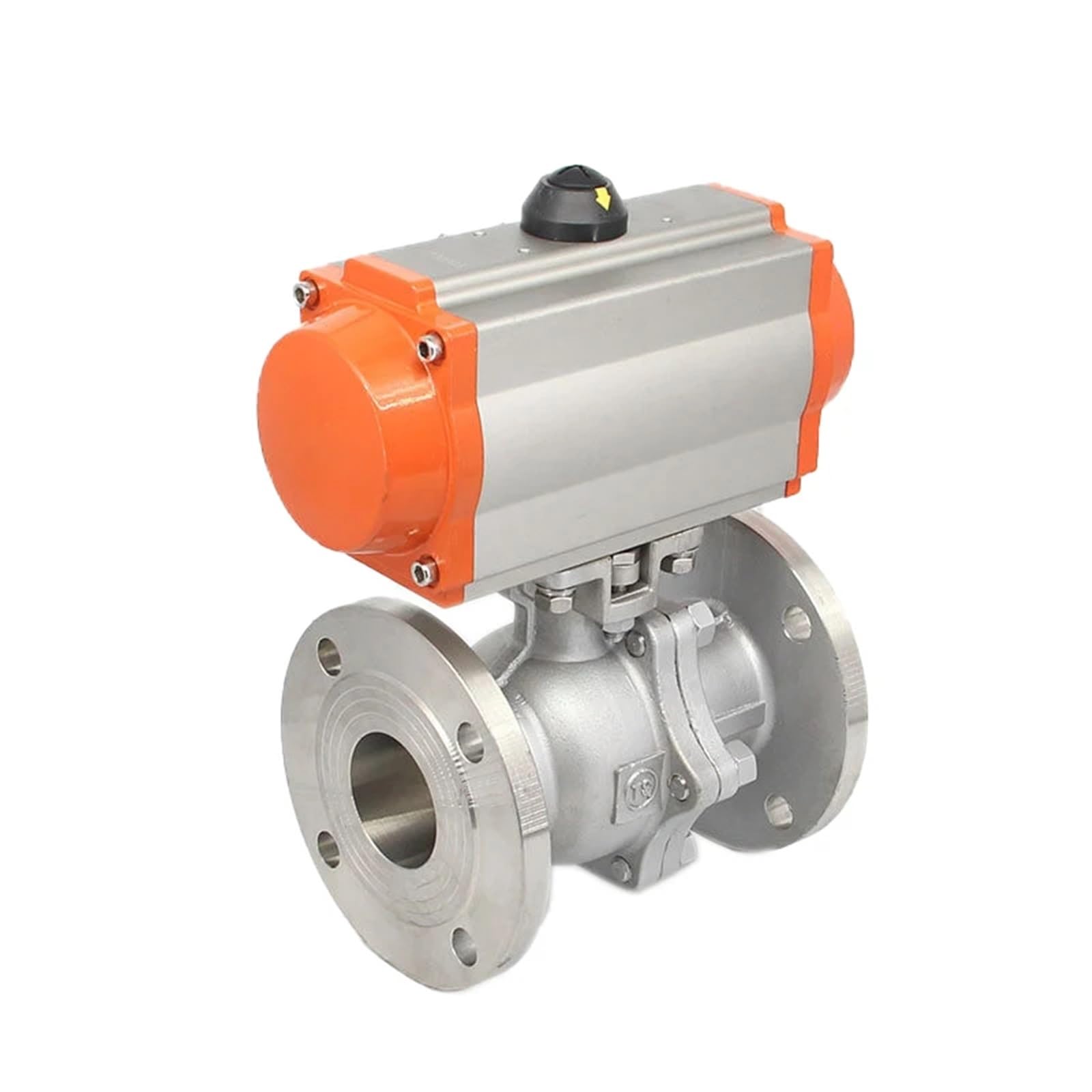 VSPPJYFG 1-1/2" 304 Stainless Steel Pneumatic Flanged Ball Valve Double Acting Cylinder Temperature Steam Flange Ball Valve