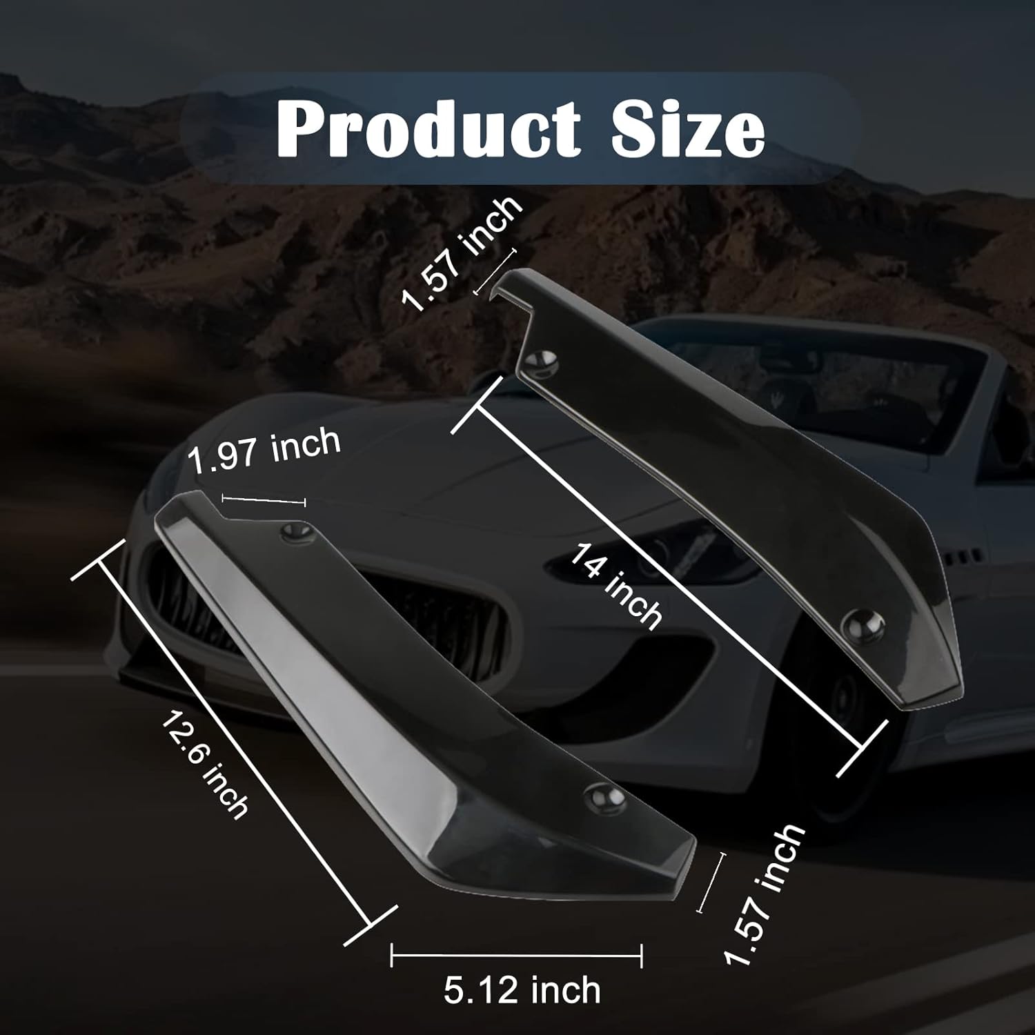Buy jeseny 2 PCS Car Rear Bumper Guard Diffuser Splitter Front Bumper
