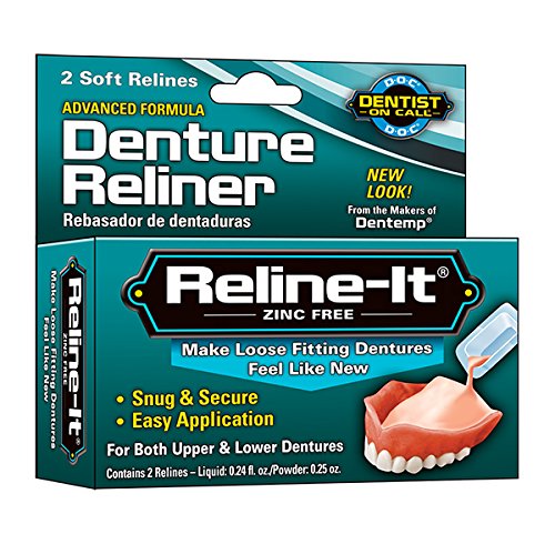 D.O.C. Reline-It, Denture Reliner, Zinc Free, 2 Count