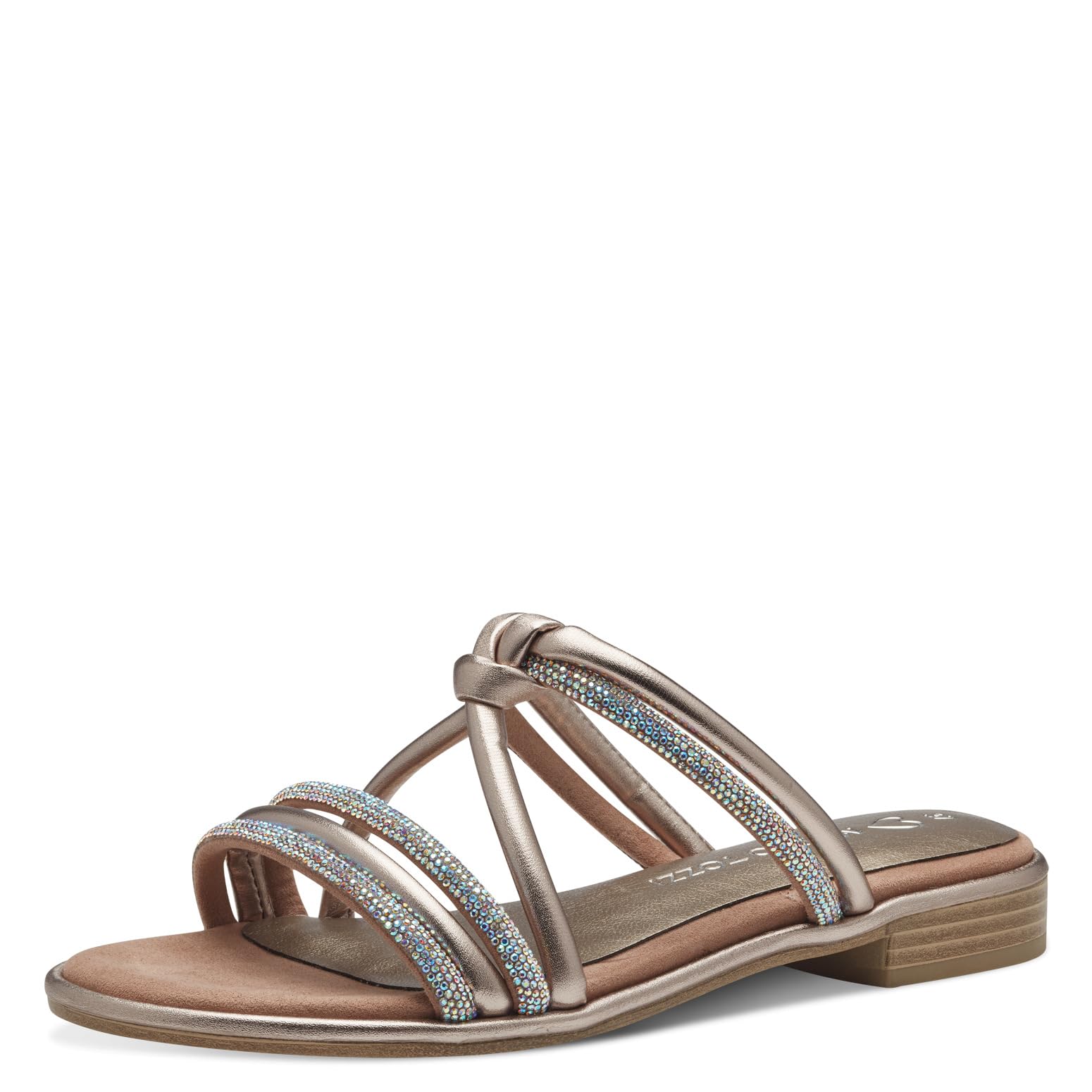 MARCO TOZZI Women's 2-27101-42 Mule, Rose Met Comb, 4