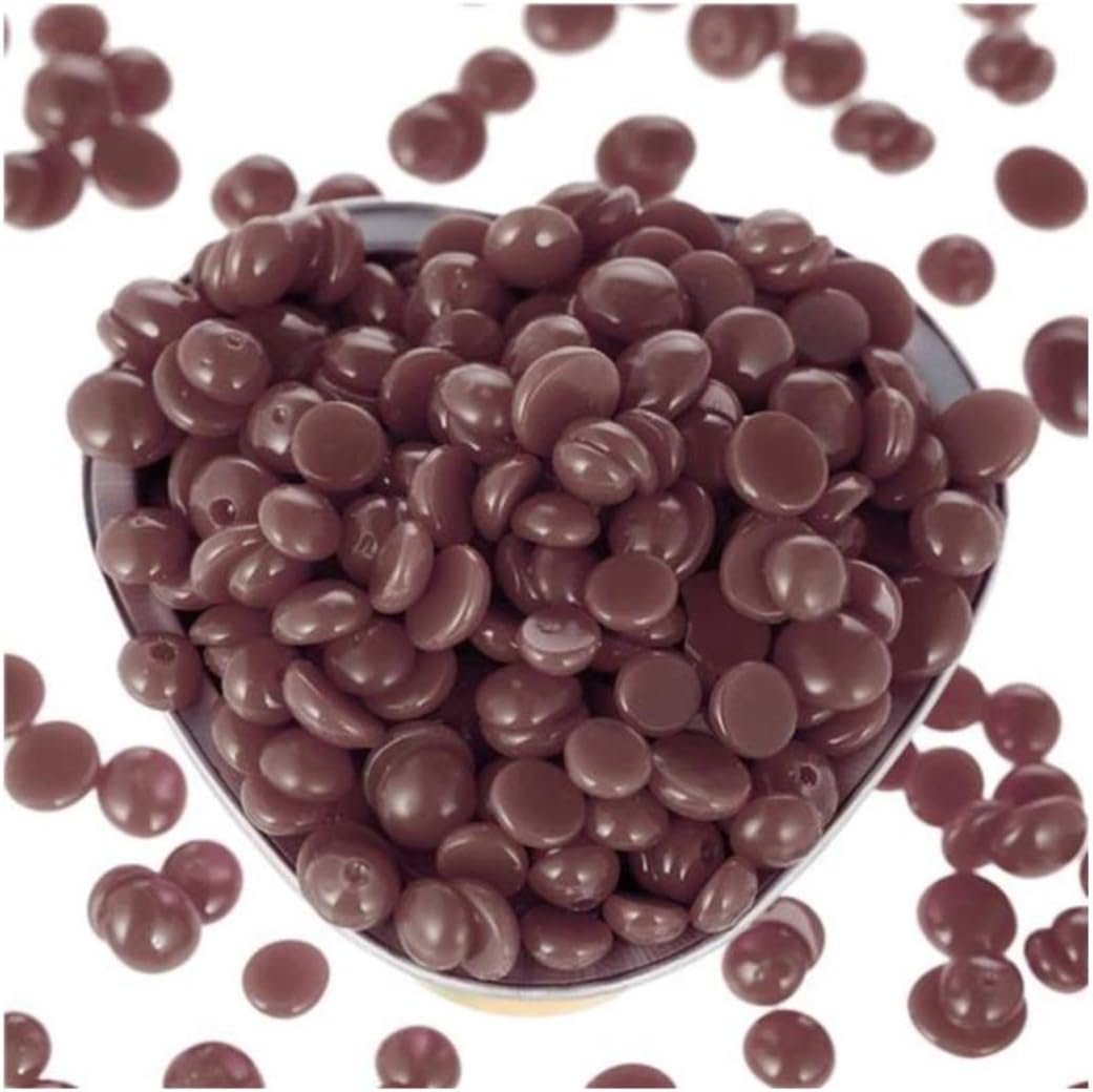 BLUEJACKBluejack Hard Wax Beans for Painless Hair Removal, Brazilian Waxing for Face, Eyebrow, Back, Chest, Bikini Areas, Legs At Home 100 g bag with 3 pcs Wax Spatulas (Chocolate)