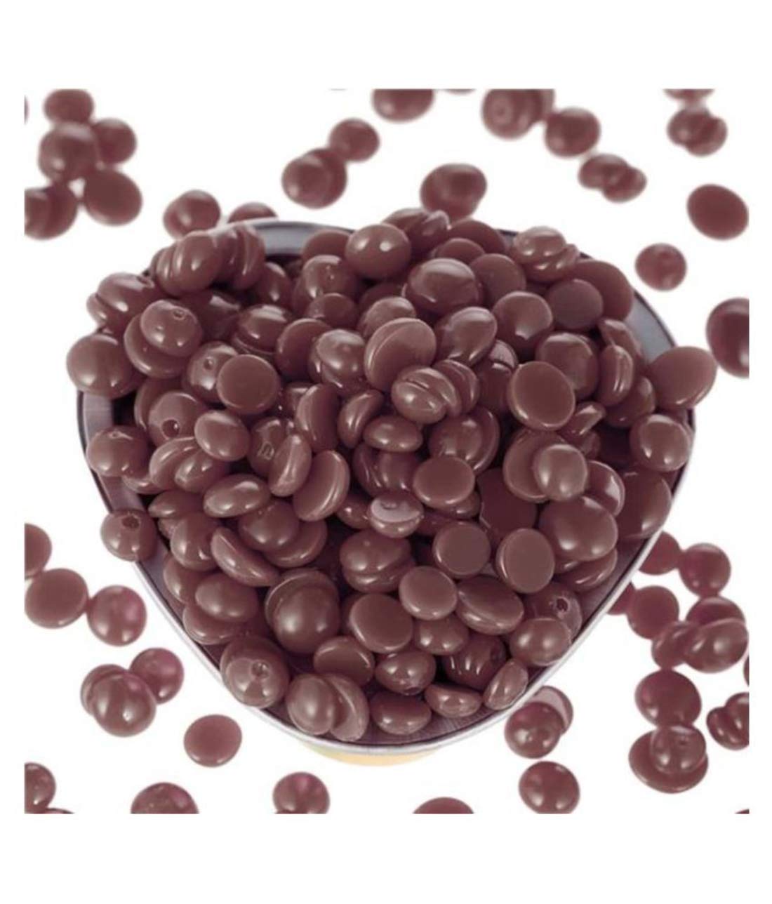 BLUEJACKBluejack Hard Wax Beans for Painless Hair Removal, Brazilian Waxing for Face, Eyebrow, Back, Chest, Bikini Areas, Legs At Home 100 g bag with 3 pcs Wax Spatulas (Chocolate)