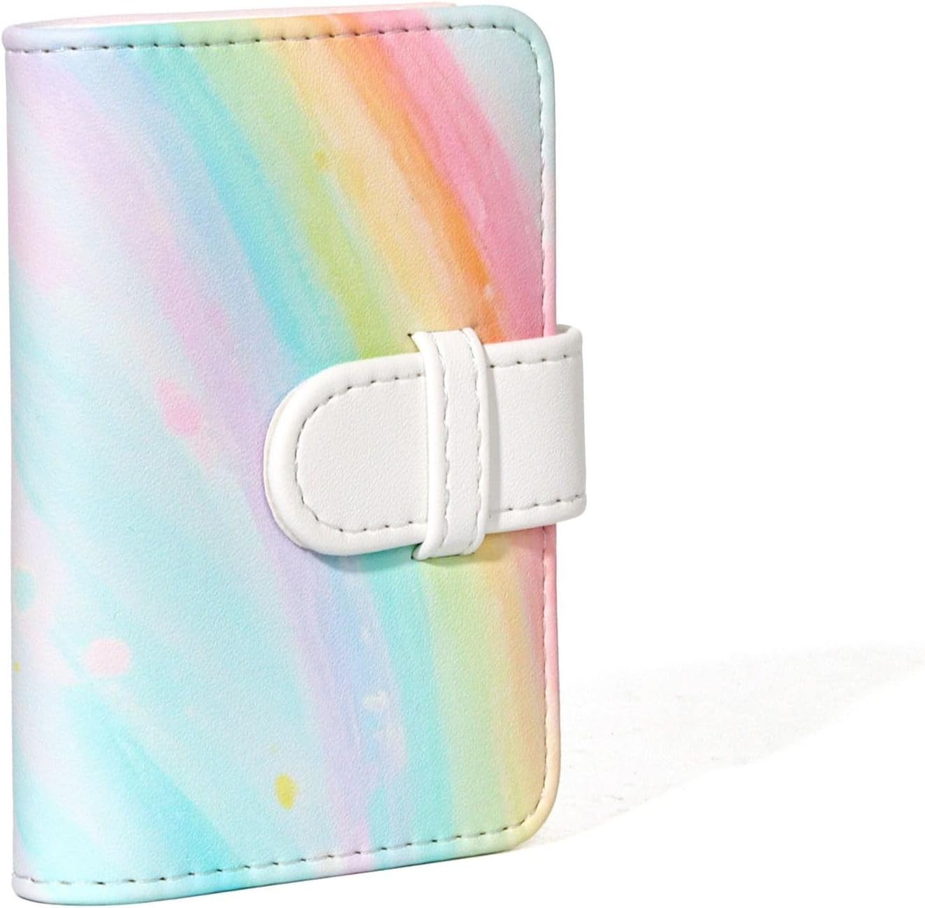 Gradient Rainbow 3x3 Photo Album - 28/64 Pockets, Ins-Style Dreamy Color Photo Storage Book with Buckle Closure (64 pieces)