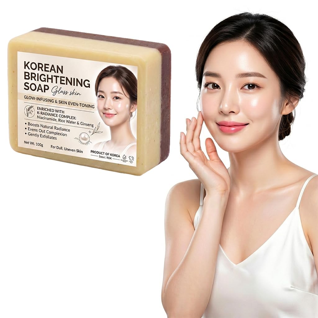 Korean Beauty Glass Skin Soap - Advanced Brightening Formula with K-Radiance Complex for Dull & Uneven Skin - Gently Exfoliates & Boosts Radiance - 100g-image-46