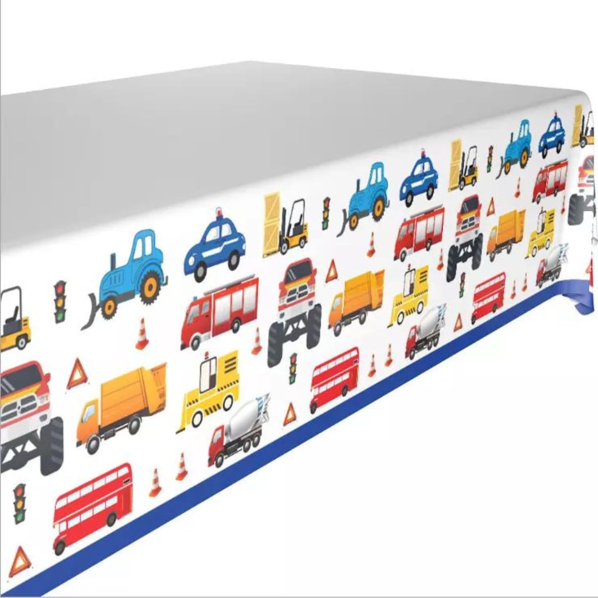Construction Party Tablecloth, Pack of 2, Car Themed Party Table Cloths, Monster Truck Party Table Covers