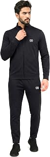 KWINGS Men's Athletic Gym Running Sports Tracksuit | Regular Fit Sportswear | Zip Closure | Stand Collar Design | 2 Side Z... Price In India