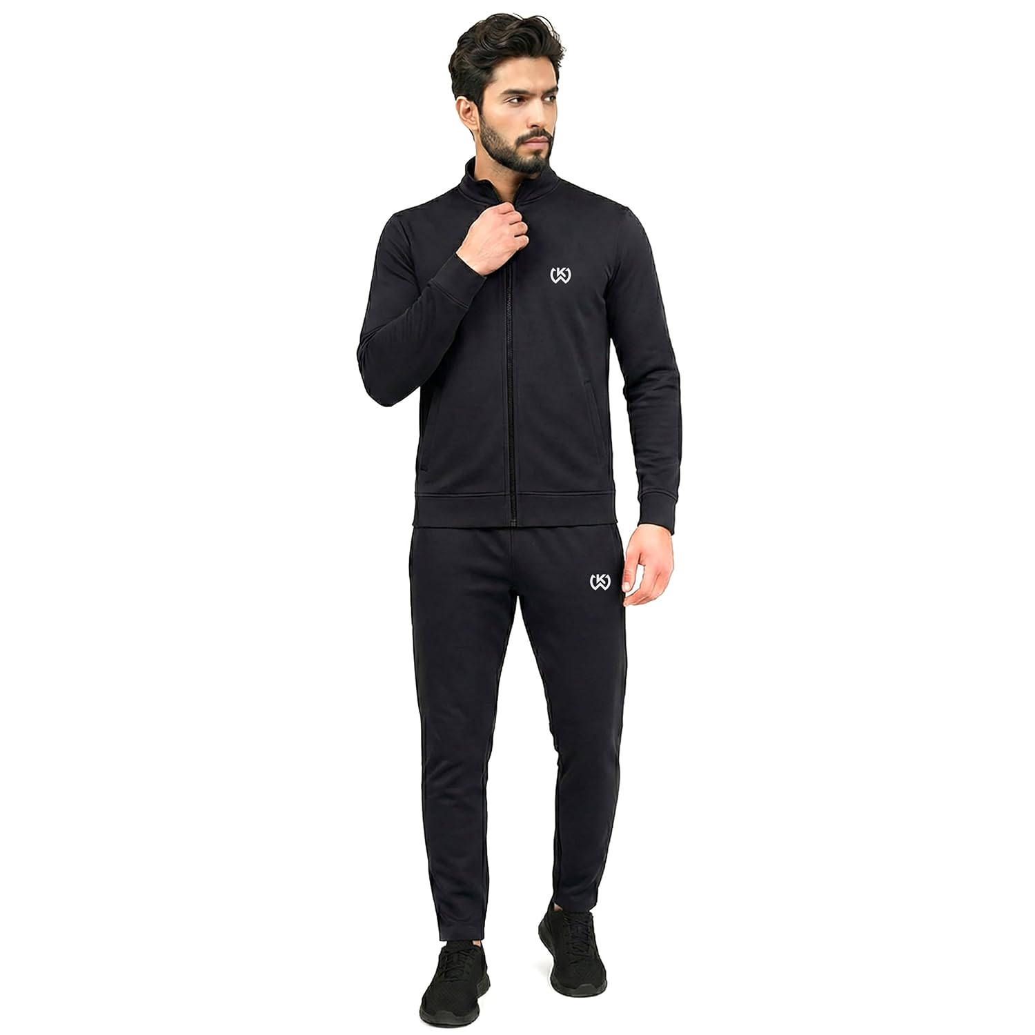 KWINGS Men's Athletic Gym Running Sports Tracksuit | Regular Fit Sportswear | Zip Closure | Stand Collar Design | 2 Side Z... - Review, Price and Buying Guide
