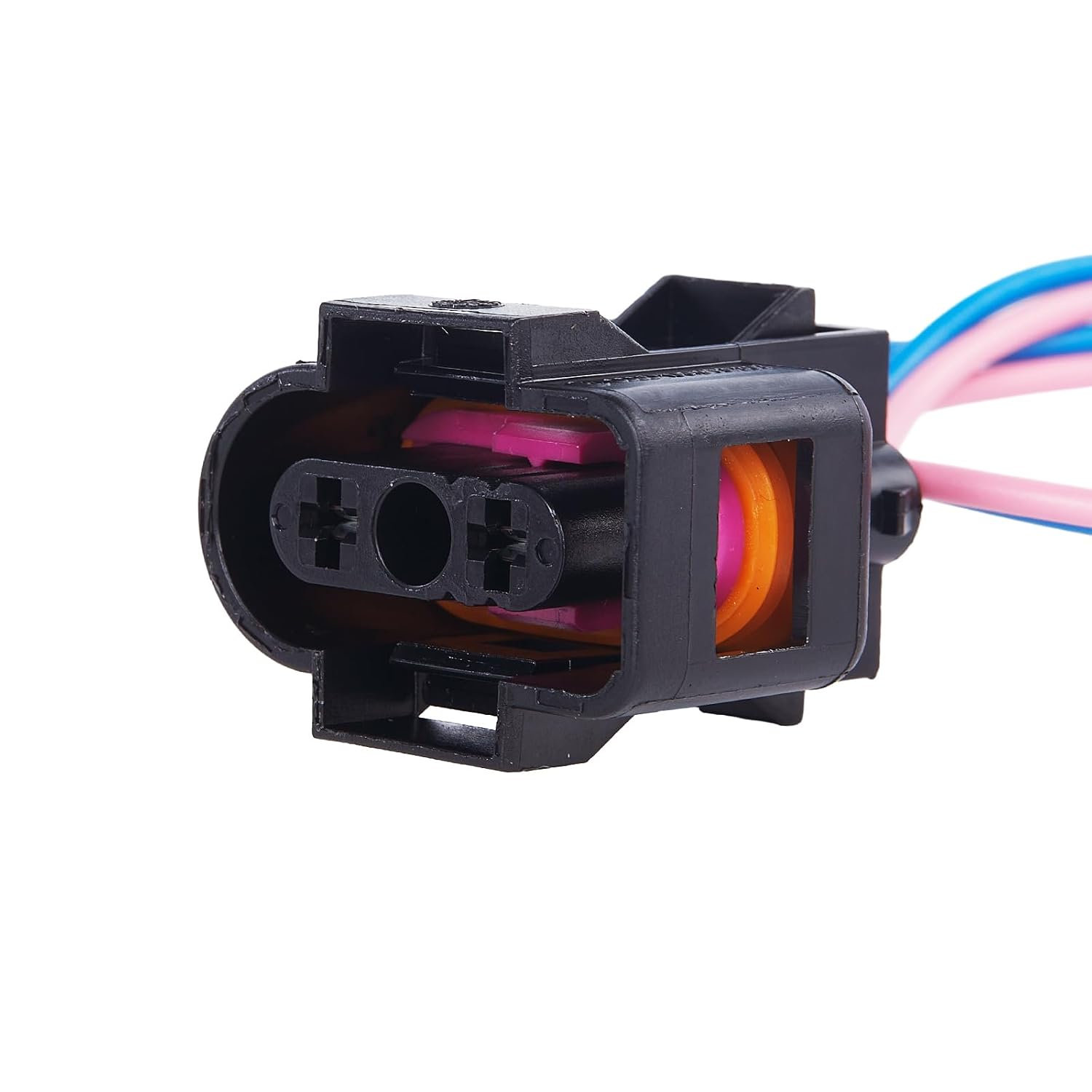 2 Pin Washer Fluid Sensor Plug Coolant Tank Reservoir Sensor Waterproof Harness Connector Compatible with VW Golf Jetta Passat Audi TT Q5 A6 A7 Skoda Replacement 1J0973202