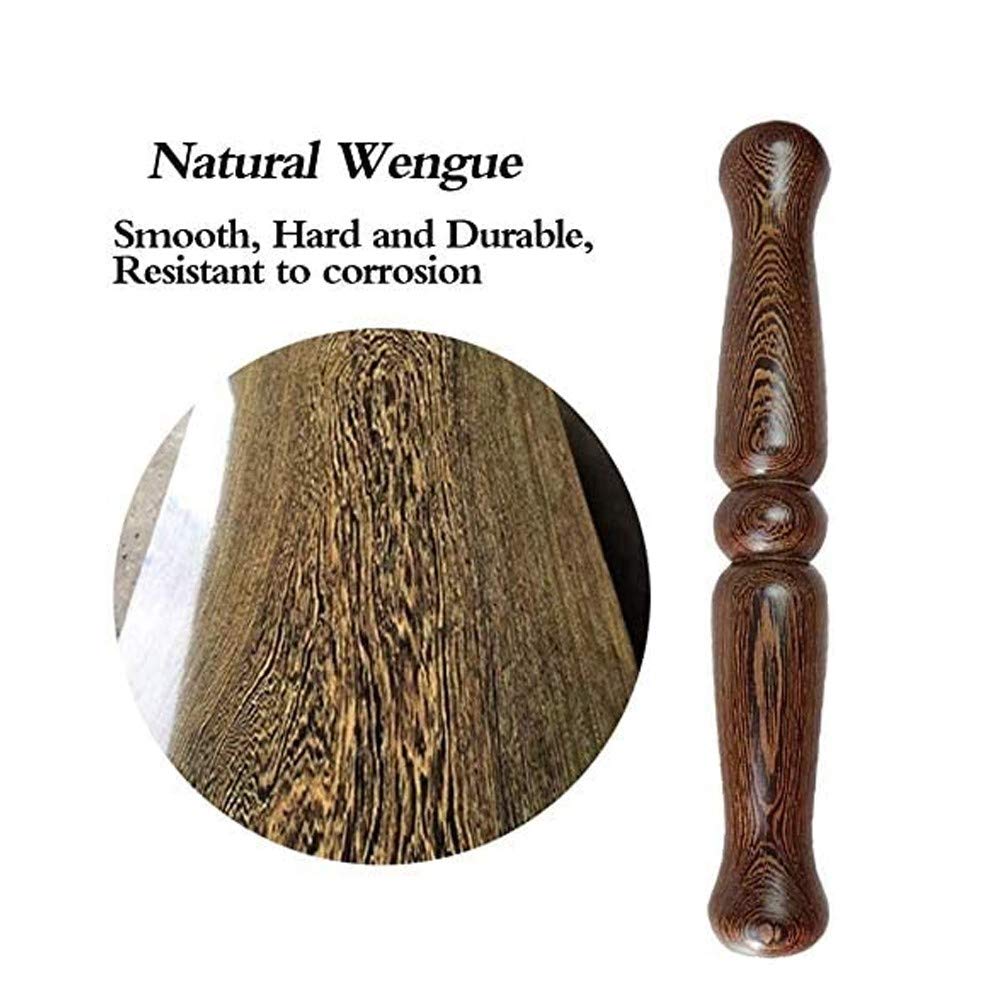 linijki， linijek do Tai Chi z drewna wenge diagramem południka, woskiem(33 * 4.7 cm)