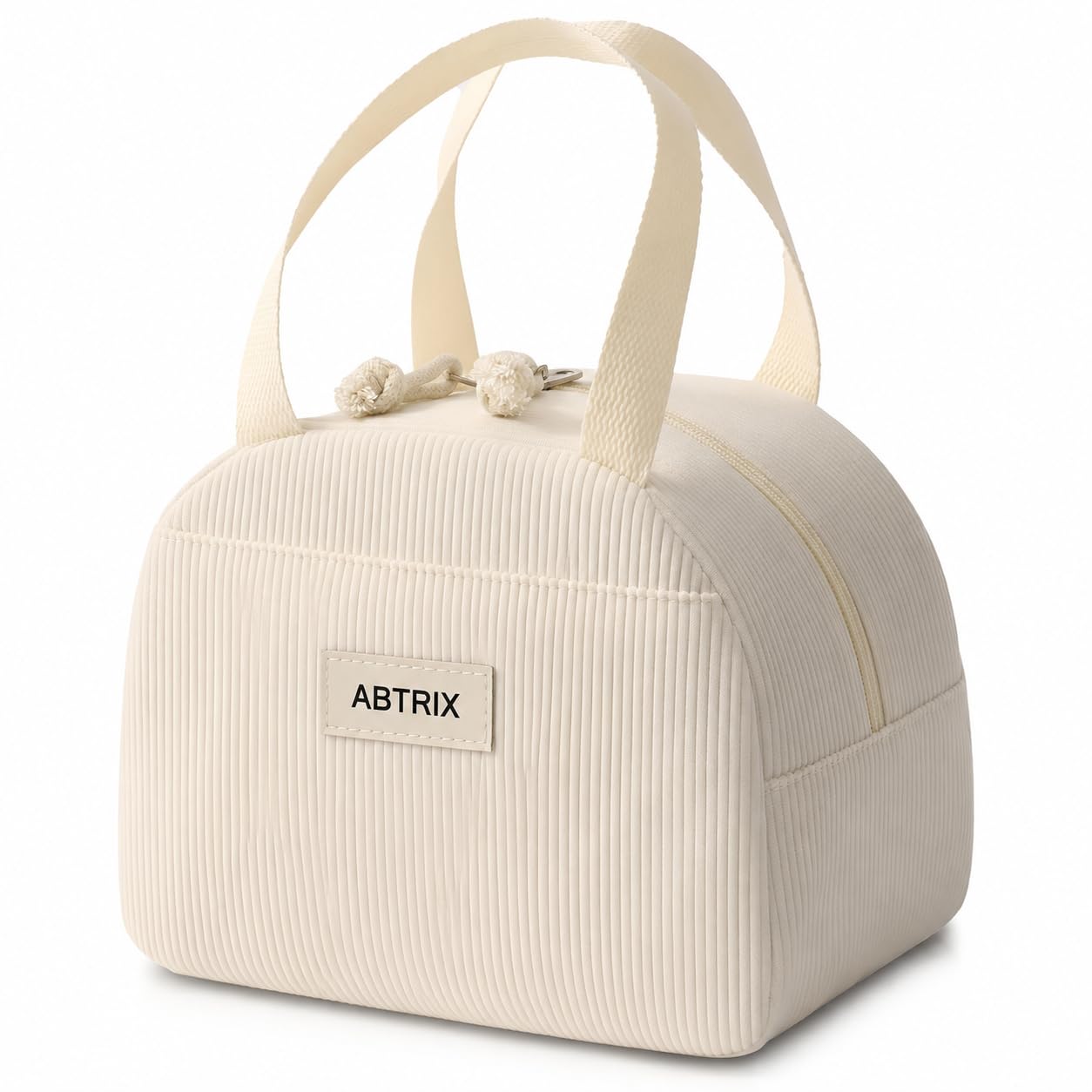 ABTRIX Insulated Lunch Bag for Women & Men | Reusable Leakproof Thermal Lunch Tote | Large Capacity Lunch Box Bag with Front Pocket & Zipper | Portable Lunch Carrier for Office, (Cream)-image-47