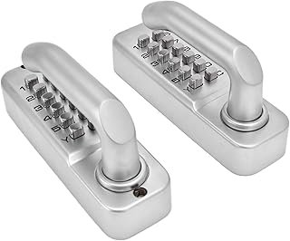 Door Gate Lock 23×13×8 Double Sided Handle Mechanical Combination Lock Wrought Iron Fence for Gate Home