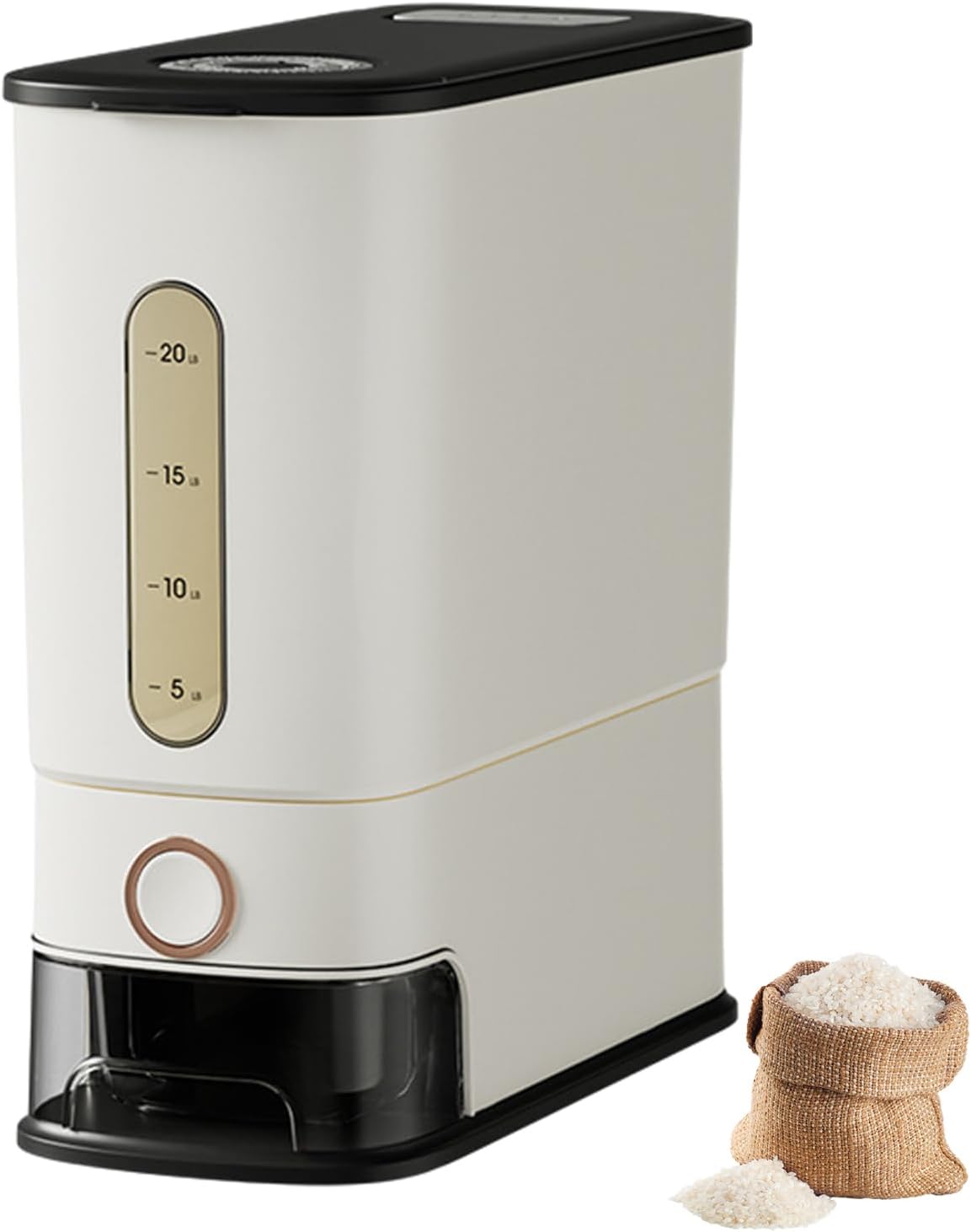 Rice Dispenser,Airtight Cereal Storage Preservation,Rice Storage Dispenser | for Cereal Food Household Living Room Countertop Warehouse Closet Home Indoor Kitchen