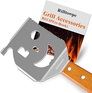 Rilltowpe BBQ Spatula, 5 in 1 Grill Tool, Grill Spatula for Outdoor Grill, 18 Inch Grill Spatula,Best Barbecue Tool for Grill