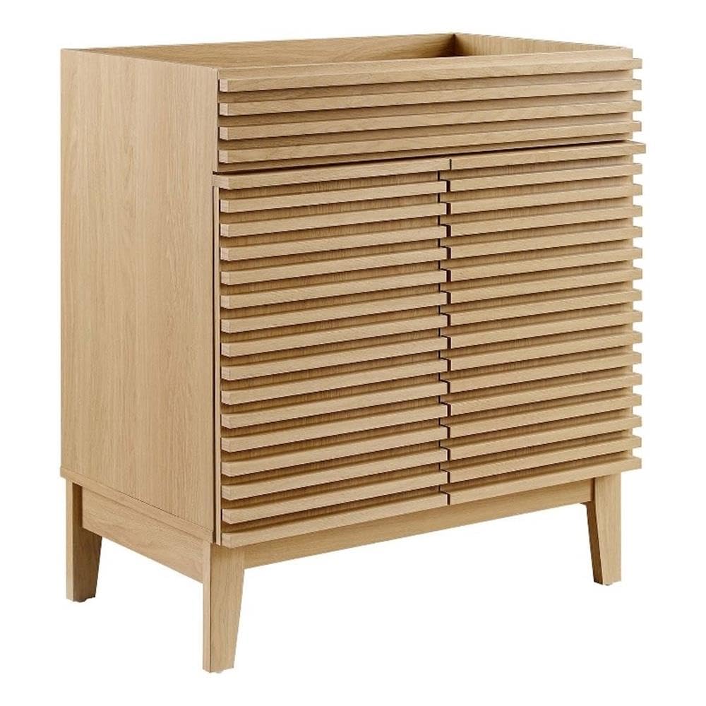 Modway Render 30" Bathroom Vanity in Oak - Sink Basin Not Included