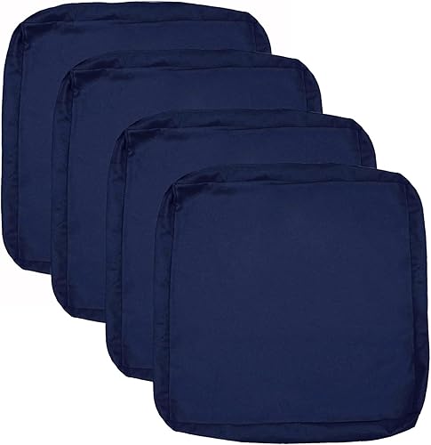 Sqodok - Fundas de cojín de patio de 24 x 24 pulgadas, fundas de cojín impermeables para muebles de patio, paquete de 4 fundas de cojín de repuesto
