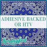Royal Blue Bandana Pattern Heat Transfer or Adhesive Vinyl Choose Your Size! Bandanna